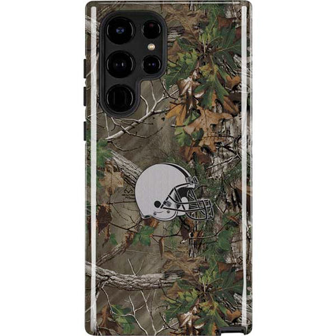 NFL Cleveland Browns Realtree Xtra Green Camo Galaxy S25 Ultra Impact Case