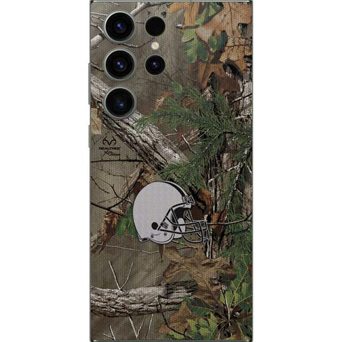 NFL Cleveland Browns Realtree Xtra Green Camo Galaxy S25 Ultra Skin
