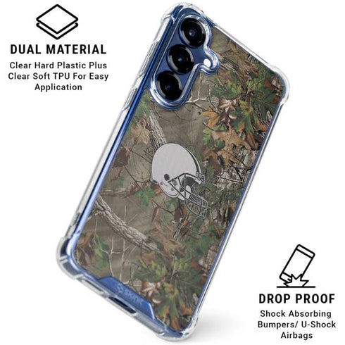 NFL Cleveland Browns Realtree Xtra Green Camo Galaxy S25 Clear Case