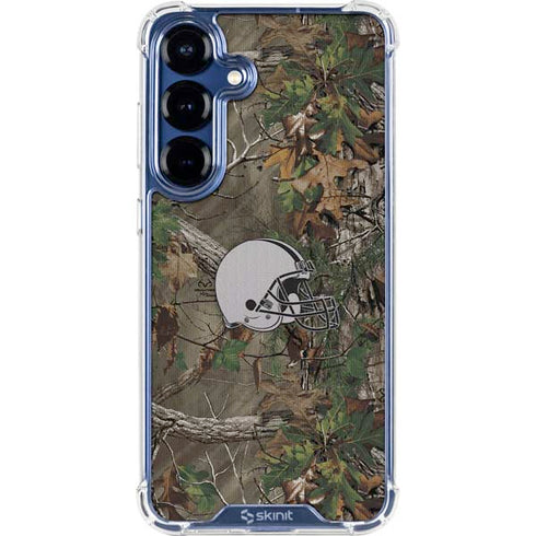 NFL Cleveland Browns Realtree Xtra Green Camo Galaxy S25 Plus Clear Case