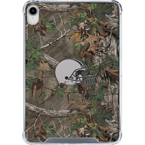 NFL Cleveland Browns Realtree Xtra Green Camo iPad 11th Gen (2025) Clear Case