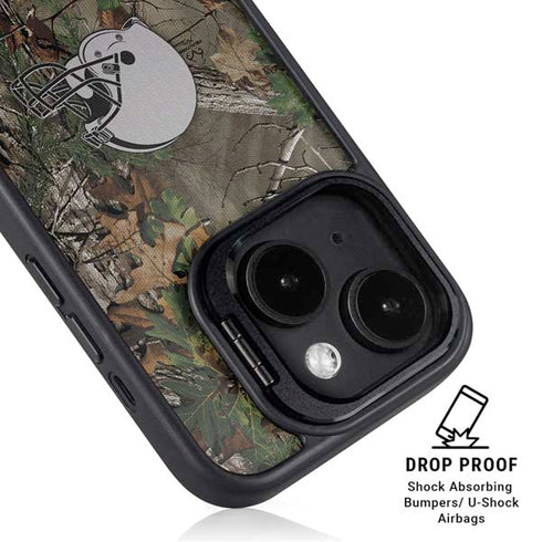 NFL Cleveland Browns Realtree Xtra Green Camo iPhone 13 Kickstand Case