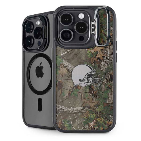 NFL Cleveland Browns Realtree Xtra Green Camo iPhone 15 Pro Max Kickstand Case