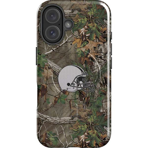 NFL Cleveland Browns Realtree Xtra Green Camo iPhone 16 Magsafe Impact Case