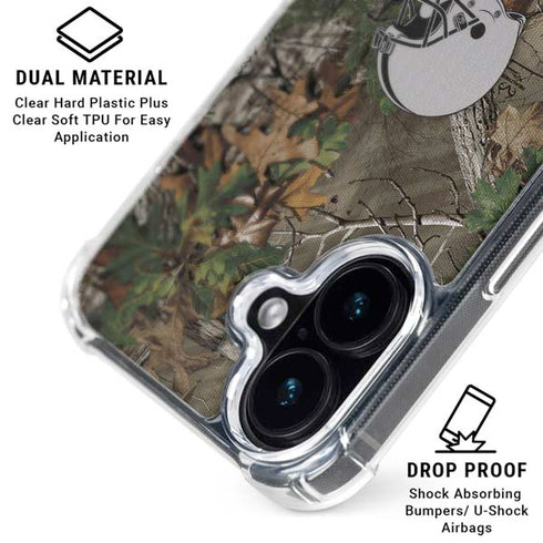 NFL Cleveland Browns Realtree Xtra Green Camo iPhone 16 Plus Clear Case