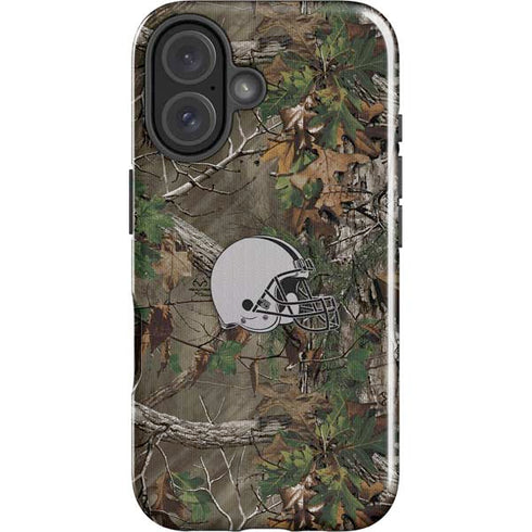 NFL Cleveland Browns Realtree Xtra Green Camo iPhone 16 Plus Impact Case