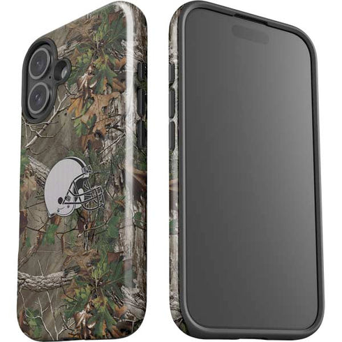 NFL Cleveland Browns Realtree Xtra Green Camo iPhone 16 Plus Impact Case