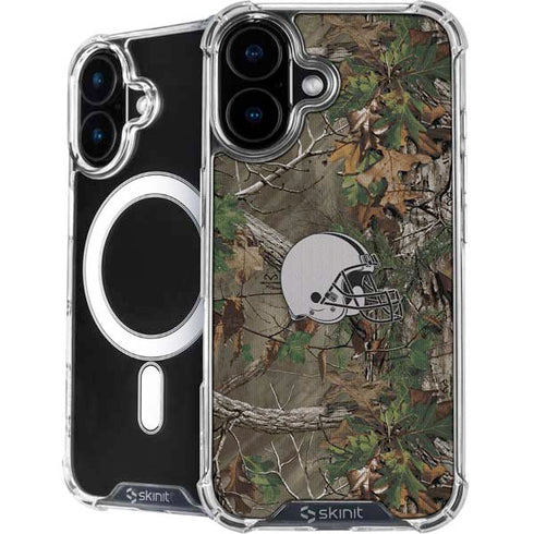 NFL Cleveland Browns Realtree Xtra Green Camo iPhone 16 Plus MagSafe Case