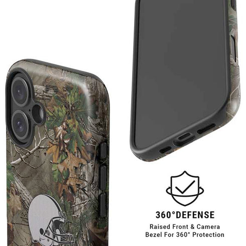 NFL Cleveland Browns Realtree Xtra Green Camo iPhone 16 Plus Magsafe Impact Case