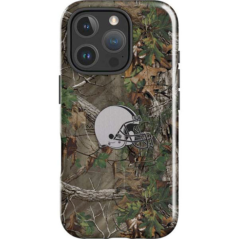 NFL Cleveland Browns Realtree Xtra Green Camo iPhone 16 Pro Max Magsafe Impact Case