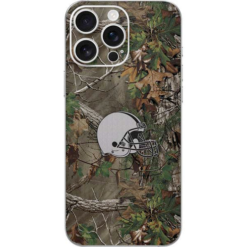 NFL Cleveland Browns Realtree Xtra Green Camo iPhone 16 Pro Max Skin