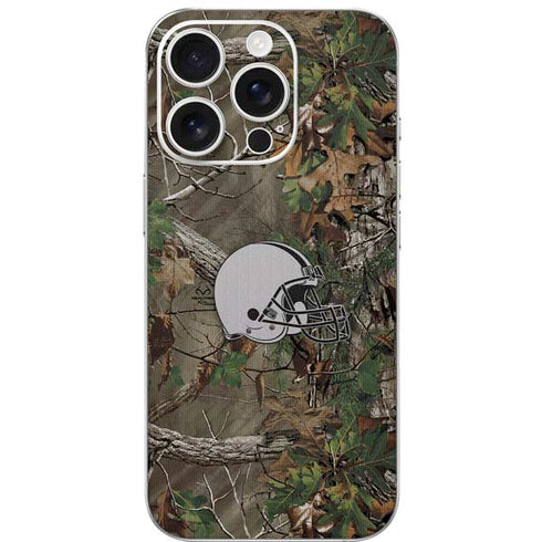 NFL Cleveland Browns Realtree Xtra Green Camo iPhone 16 Pro Skin