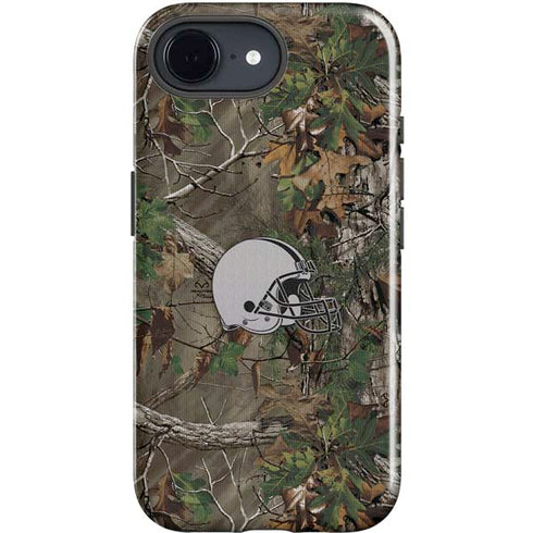 NFL Cleveland Browns Realtree Xtra Green Camo iPhone 16e Impact Case