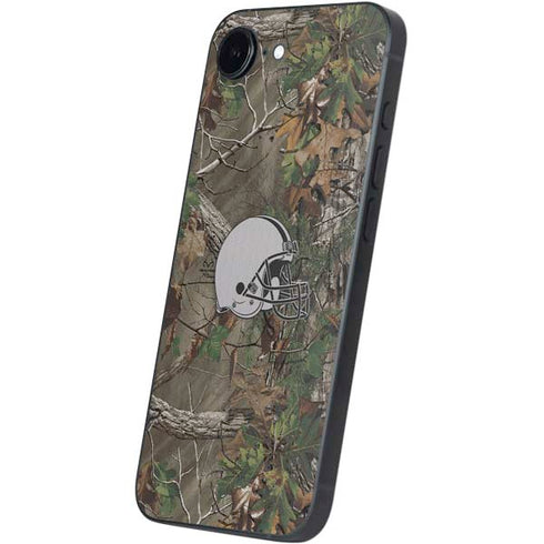 NFL Cleveland Browns Realtree Xtra Green Camo iPhone 16e Skin
