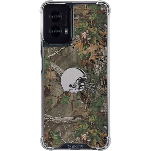NFL Cleveland Browns Realtree Xtra Green Camo Moto G Power 5G (2024) Clear Case