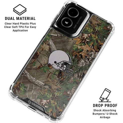 NFL Cleveland Browns Realtree Xtra Green Camo Moto G Power 5G (2024) Clear Case