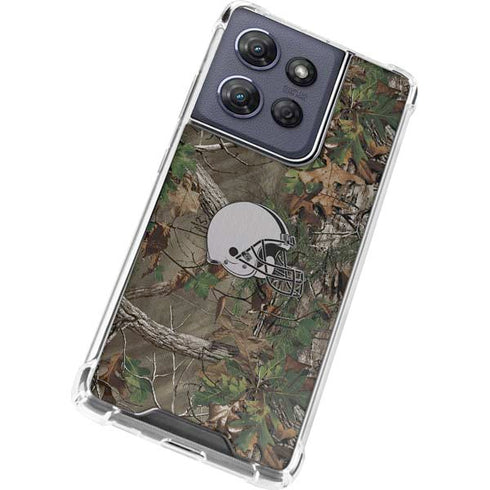 NFL Cleveland Browns Realtree Xtra Green Camo Moto G Stylus 5G (2025) Clear Case