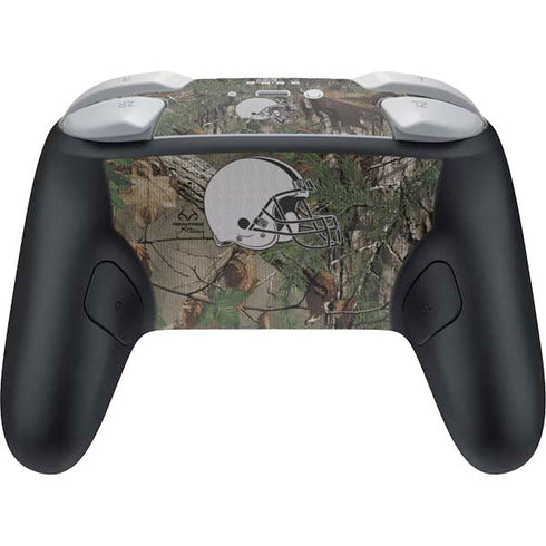 NFL Cleveland Browns Realtree Xtra Green Camo Nintendo Switch 2 (2025) Pro Controller Skin