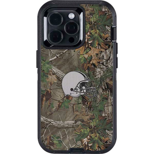 NFL Cleveland Browns Realtree Xtra Green Camo Otterbox Defender iPhone Skin