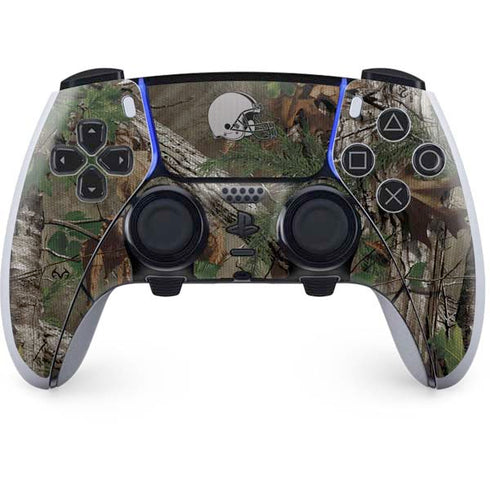NFL Cleveland Browns Realtree Xtra Green Camo PS5 DualSense Edge Pro Controller Skin
