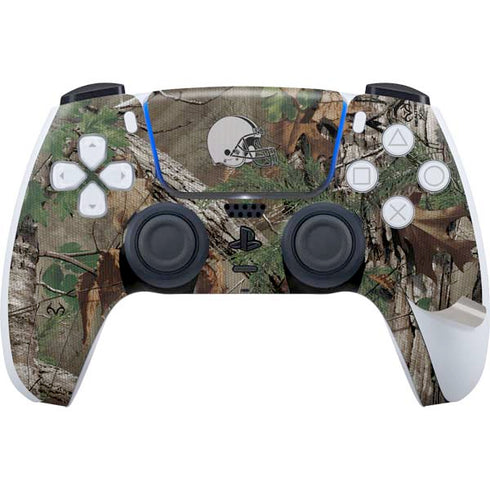 NFL Cleveland Browns Realtree Xtra Green Camo PS5 Pro Disk Bundle Skin