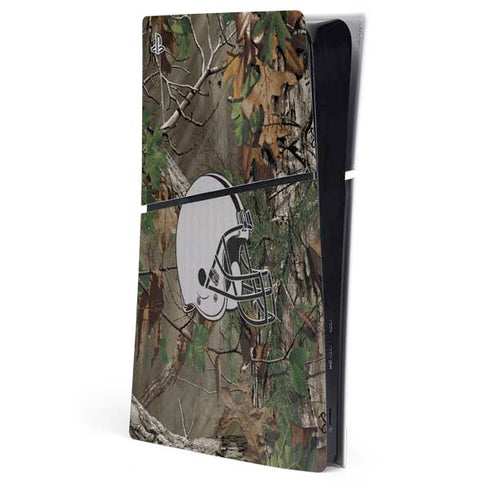 NFL Cleveland Browns Realtree Xtra Green Camo PS5 Slim Digital Edition Console Skin
