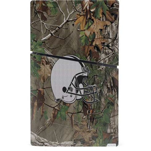 NFL Cleveland Browns Realtree Xtra Green Camo PS5 Slim Digital Edition Console Skin