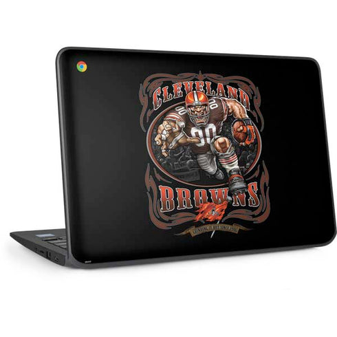 Liquid Blue NFL Cleveland Browns Running Back HP Chromebook Skin
