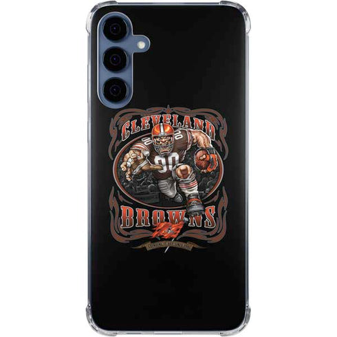 Liquid Blue NFL Cleveland Browns Running Back Galaxy A55 5G Clear Case