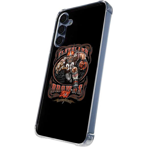 Liquid Blue NFL Cleveland Browns Running Back Galaxy A55 5G Clear Case