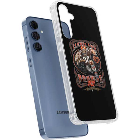 Liquid Blue NFL Cleveland Browns Running Back Galaxy A55 5G Clear Case