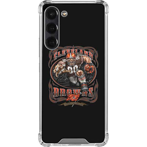 Liquid Blue NFL Cleveland Browns Running Back Galaxy S24 FE Clear Case