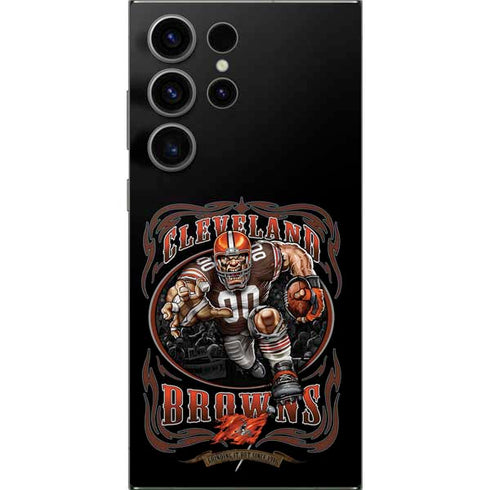 Liquid Blue NFL Cleveland Browns Running Back Galaxy S25 Ultra Skin