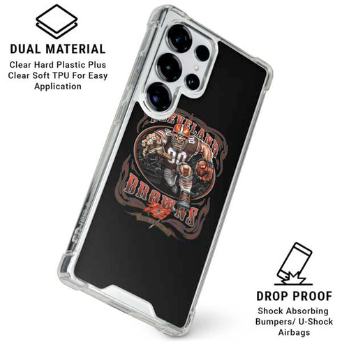 Liquid Blue NFL Cleveland Browns Running Back Galaxy S25 Ultra Clear Case