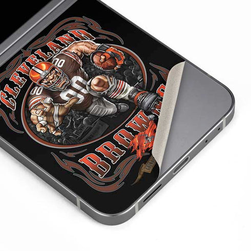 Liquid Blue NFL Cleveland Browns Running Back Galaxy Z Flip6 Skin