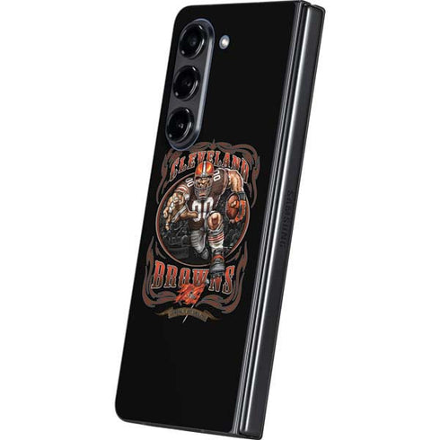 Liquid Blue NFL Cleveland Browns Running Back Galaxy Z Fold5 5G Skin