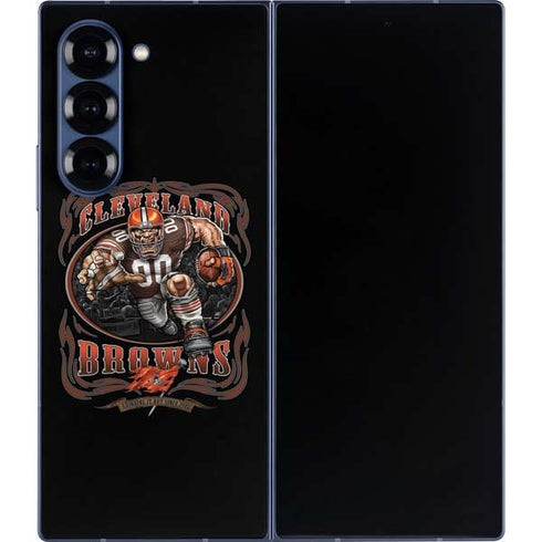 Liquid Blue NFL Cleveland Browns Running Back Galaxy Z Fold6 Skin