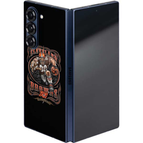 Liquid Blue NFL Cleveland Browns Running Back Galaxy Z Fold6 Skin