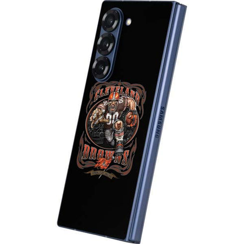 Liquid Blue NFL Cleveland Browns Running Back Galaxy Z Fold6 Skin