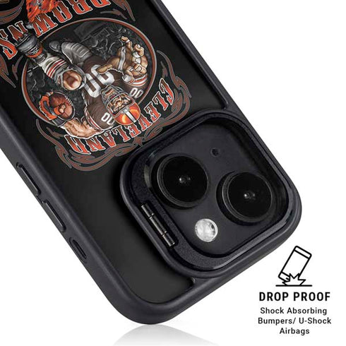 Liquid Blue NFL Cleveland Browns Running Back iPhone 14 Kickstand Case