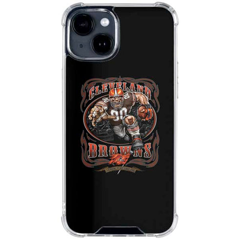 Liquid Blue NFL Cleveland Browns Running Back iPhone 15 Clear Case