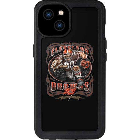 Liquid Blue NFL Cleveland Browns Running Back iPhone 15 Plus Waterproof Case