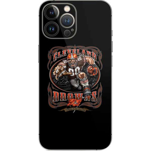 Liquid Blue NFL Cleveland Browns Running Back iPhone 15 Pro Max Skin