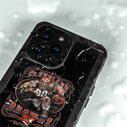 Liquid Blue NFL Cleveland Browns Running Back iPhone 15 Pro Waterproof Case