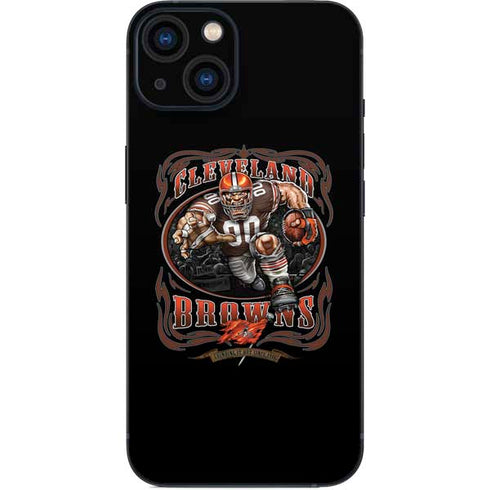Liquid Blue NFL Cleveland Browns Running Back iPhone 15 Skin