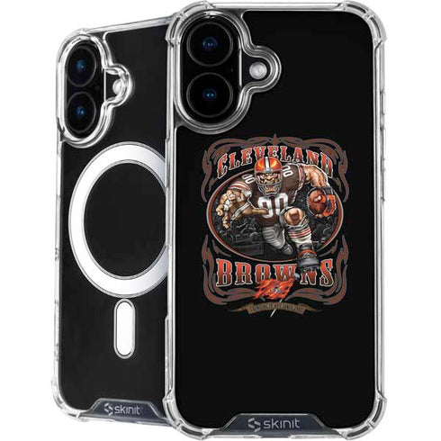 Liquid Blue NFL Cleveland Browns Running Back iPhone 16 MagSafe Case