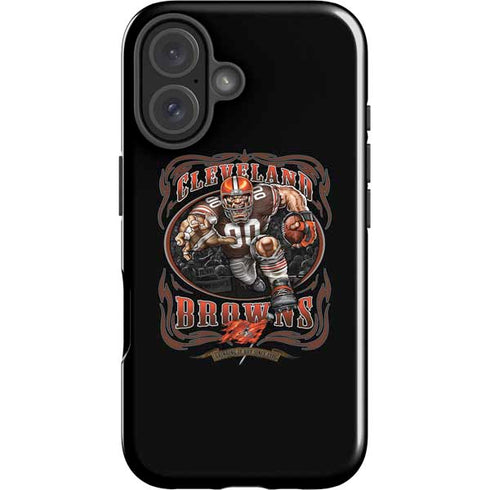 Liquid Blue NFL Cleveland Browns Running Back iPhone 16 Plus Impact Case