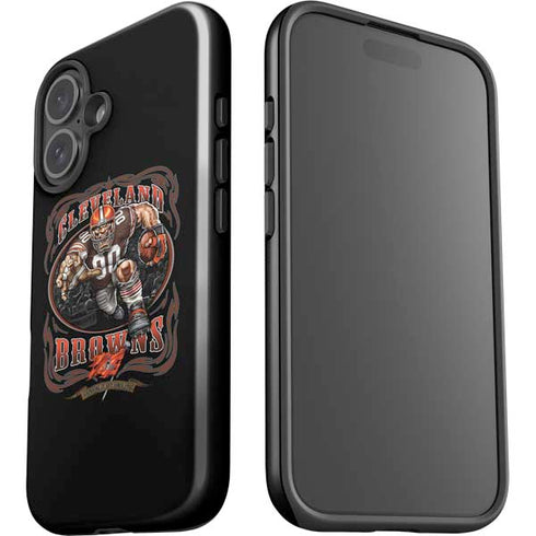 Liquid Blue NFL Cleveland Browns Running Back iPhone 16 Plus Impact Case
