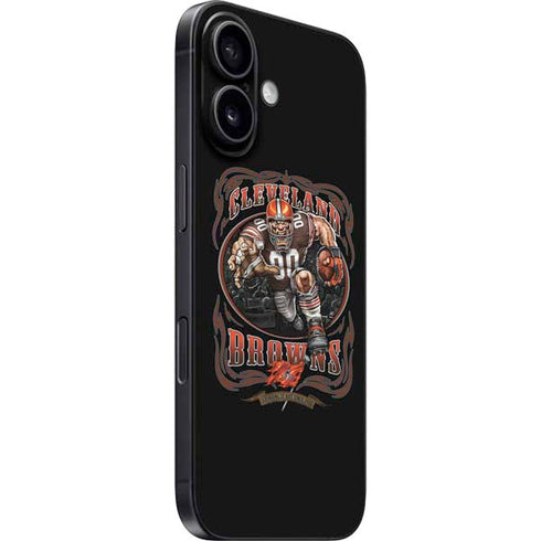 Liquid Blue NFL Cleveland Browns Running Back iPhone 16 Plus Skin