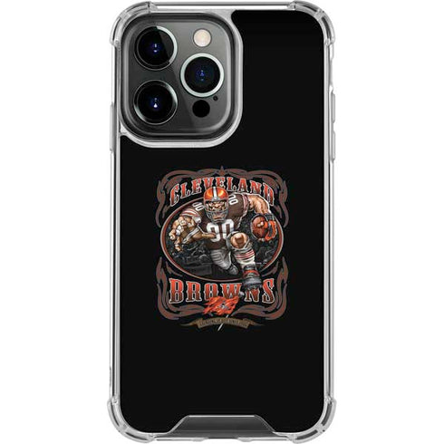 Liquid Blue NFL Cleveland Browns Running Back iPhone 16 Pro Clear Case